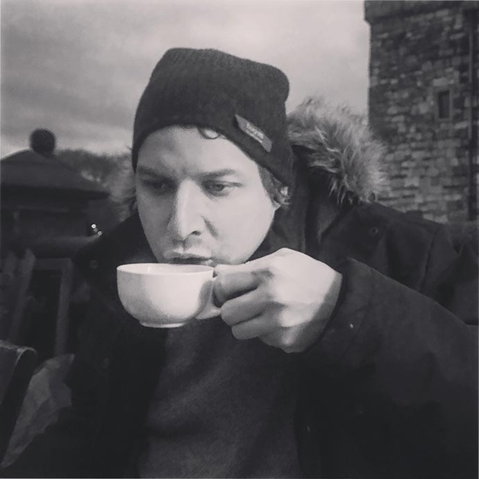 Robert Burbidge drinking Yorkshire Tea photo